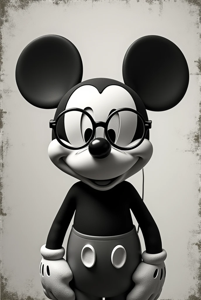 mickey mouse with glasses in a black and white photo, 🦑 design, guillemos h. pong ball, Inspired by Pedro Pedraja, agree with you, mother mustard, Ed Durmisevic, avatar for website, NFT Portrait, highest virtue, inspired by Edo Murtić, david rios ferreira
