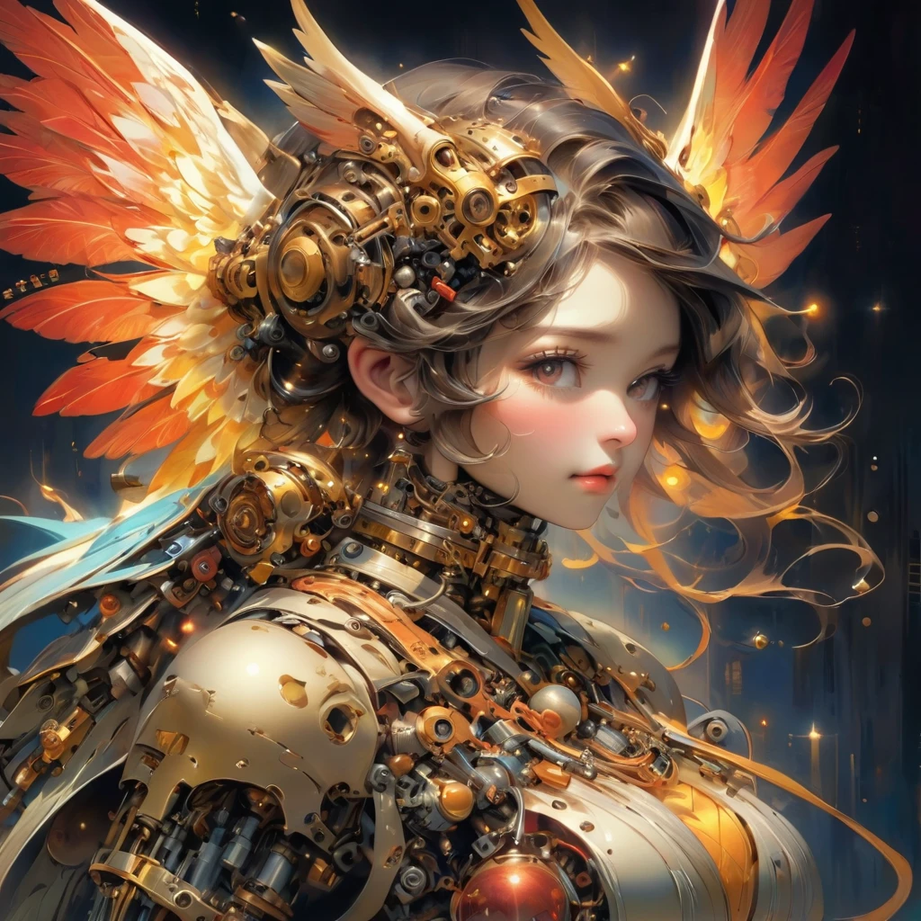 mechanical、Flying objects、Winged Machine、Spherical Machine、Mechanical Wings、The machine is powered on