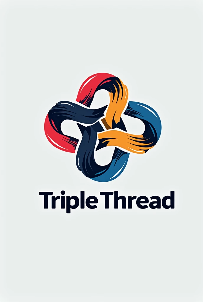 generate a logo for a sportswear brand that shows that there are 3 owners, se llama triple thread