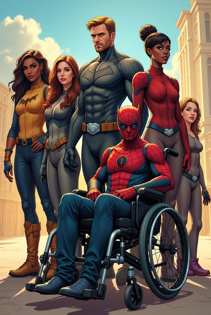 Make a POST with all the disabled characters below, don't overdo it by wearing superhero costumes Bucky( white wolf)- Missing an arm Misty Knight- Bionic arm Cyborg- Lost an arm and both legs, put him in the Oracle wheelchair(Barbara Gordon)- in the wheelchair Professor Xavier - Paraplegic in the wheelchair Karma- bionic leg