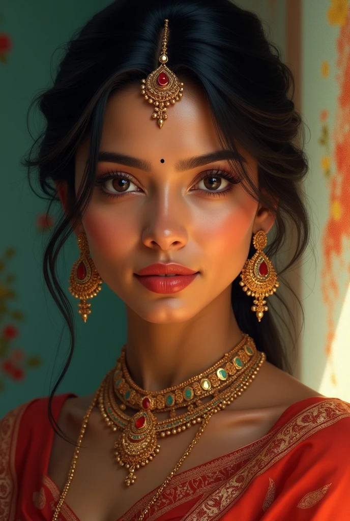A picture of a beautiful Indian woman