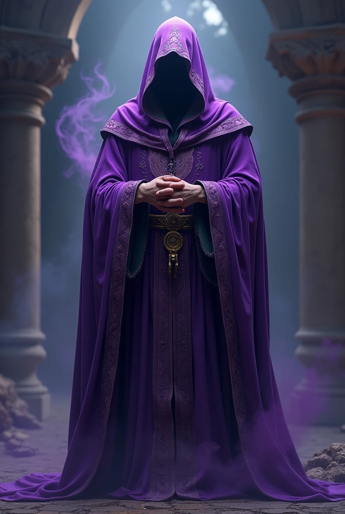 wizard in purple clothes