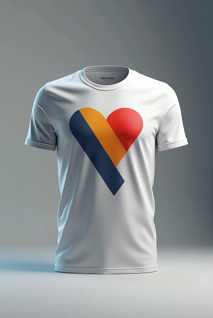 a t-shirt with a logo, highly detailed, 3d render, photorealistic, studio lighting, clean and simple design, bold colors, dynamic composition, minimal aesthetic, centered logo, vector illustration, product photography, symmetry, clean lines, modern style