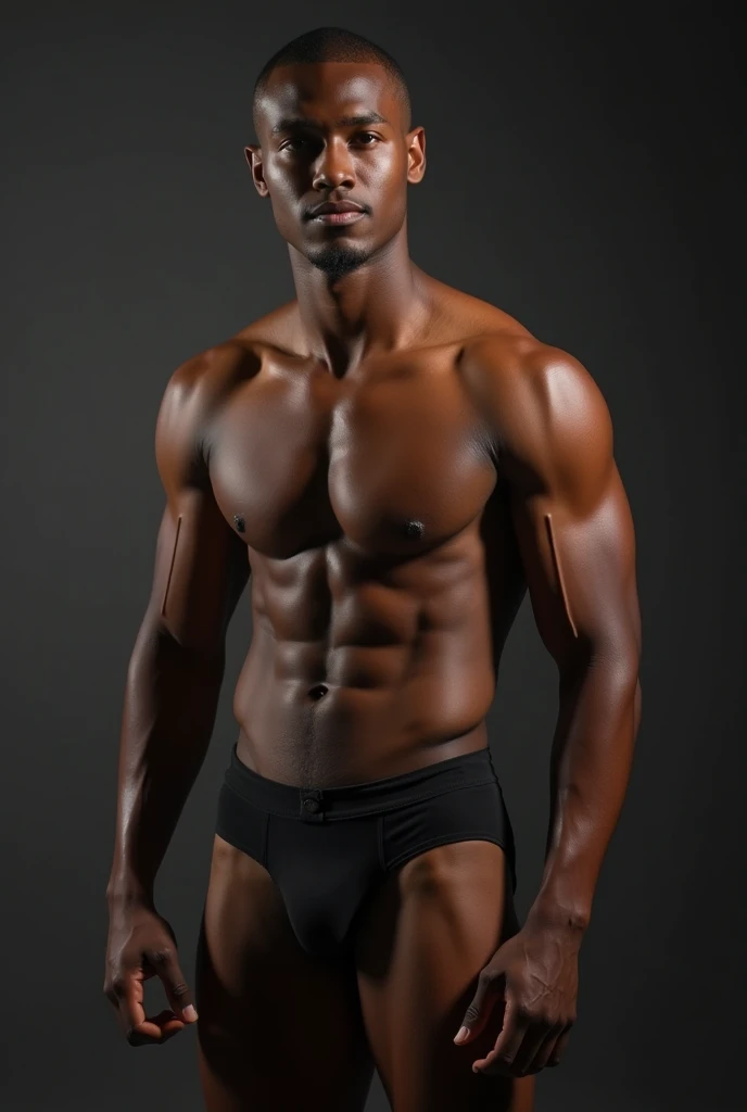 black guy six pack naked no underwear
