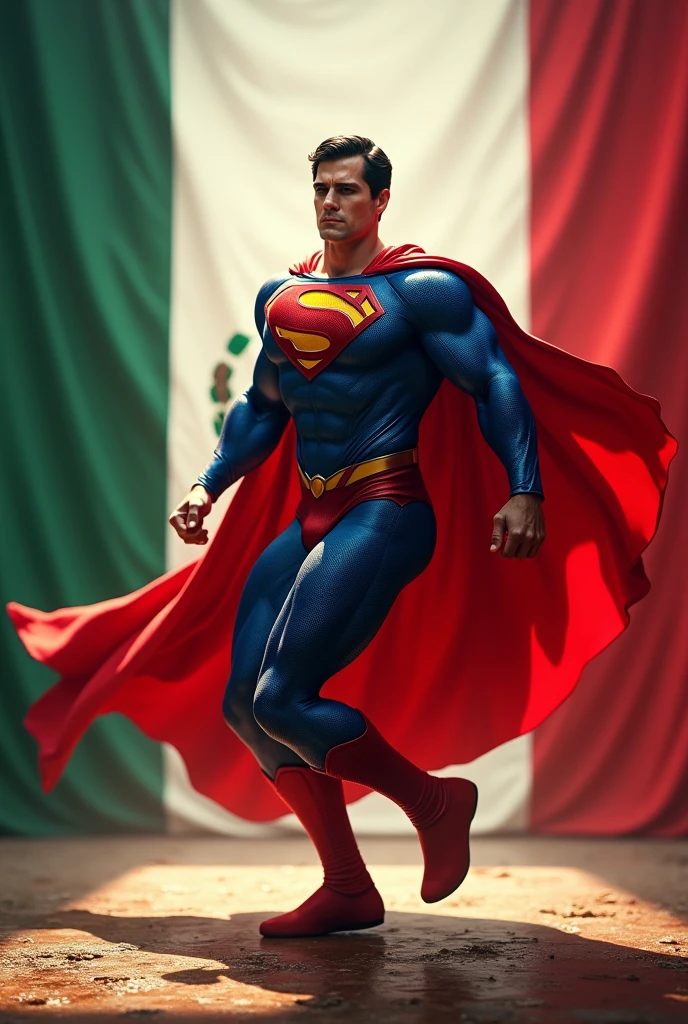 superman,dancing, Mexican flag