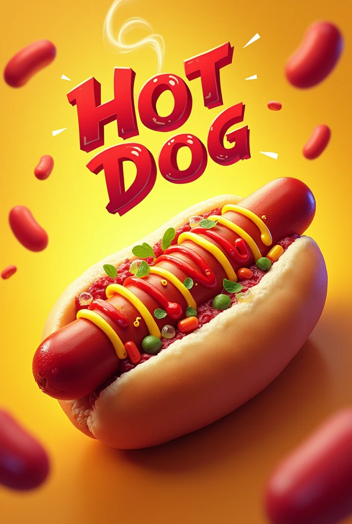 Wallpaper image for hot dog advertising 