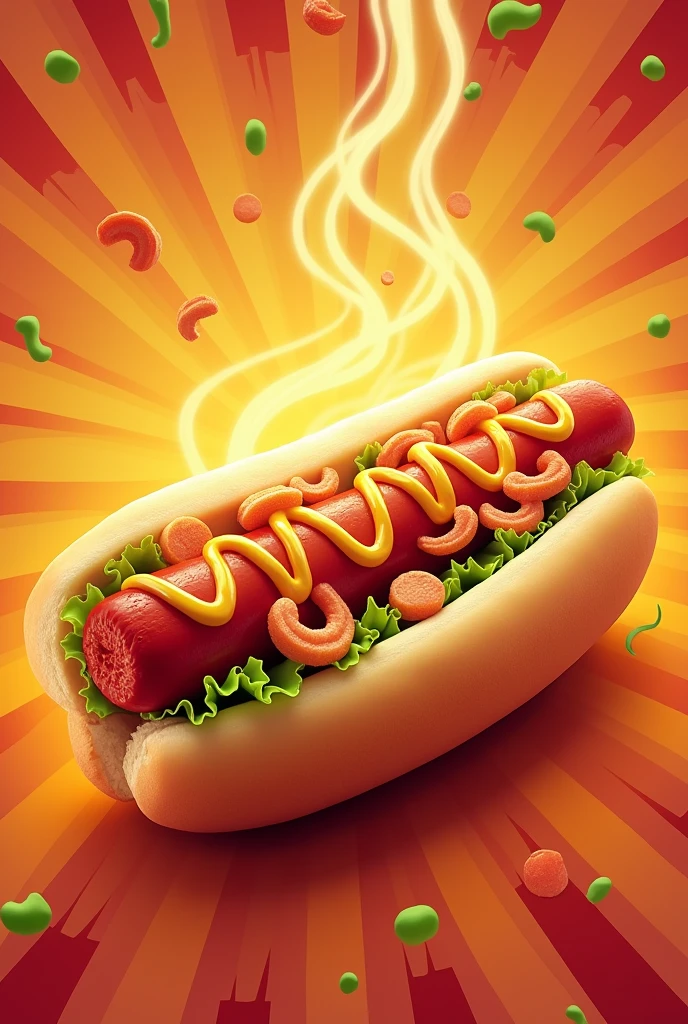Wallpaper image for hot dog advertising