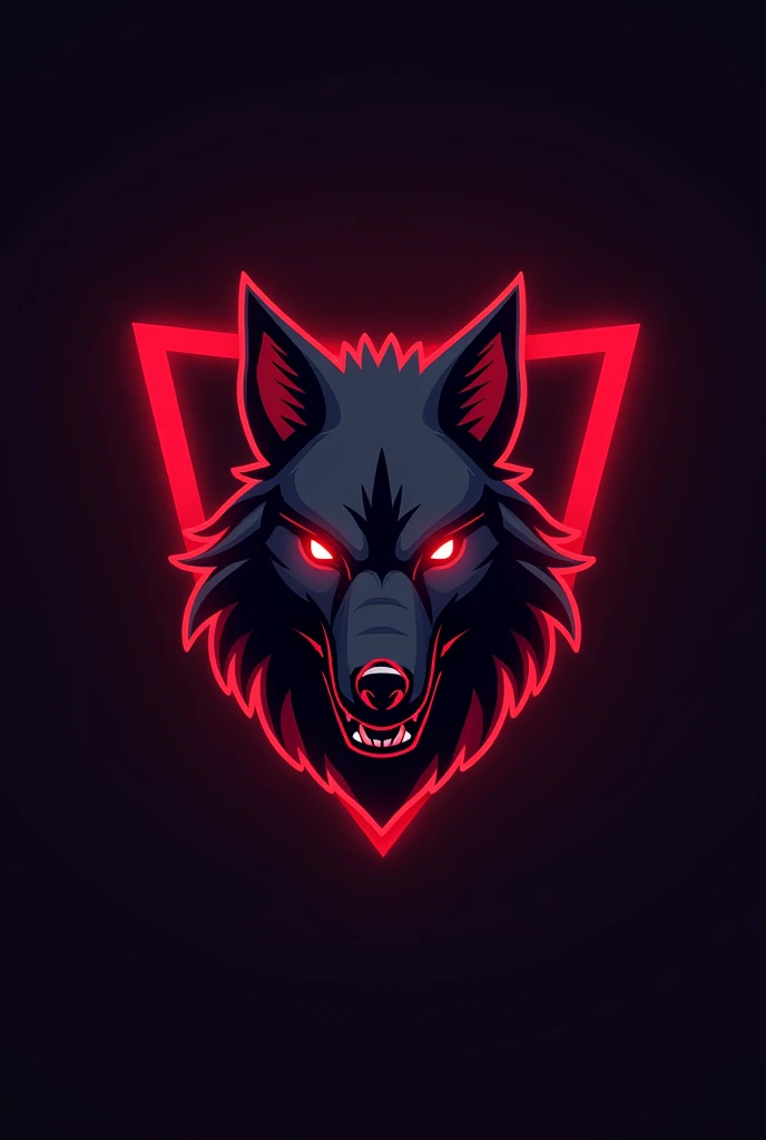 make a logo for a freefire team that has a wolf,red with a game mask