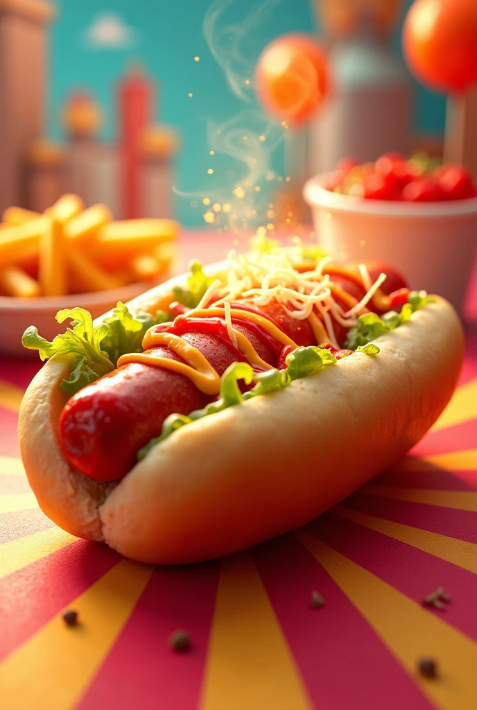 Wallpaper image for hot dog advertising