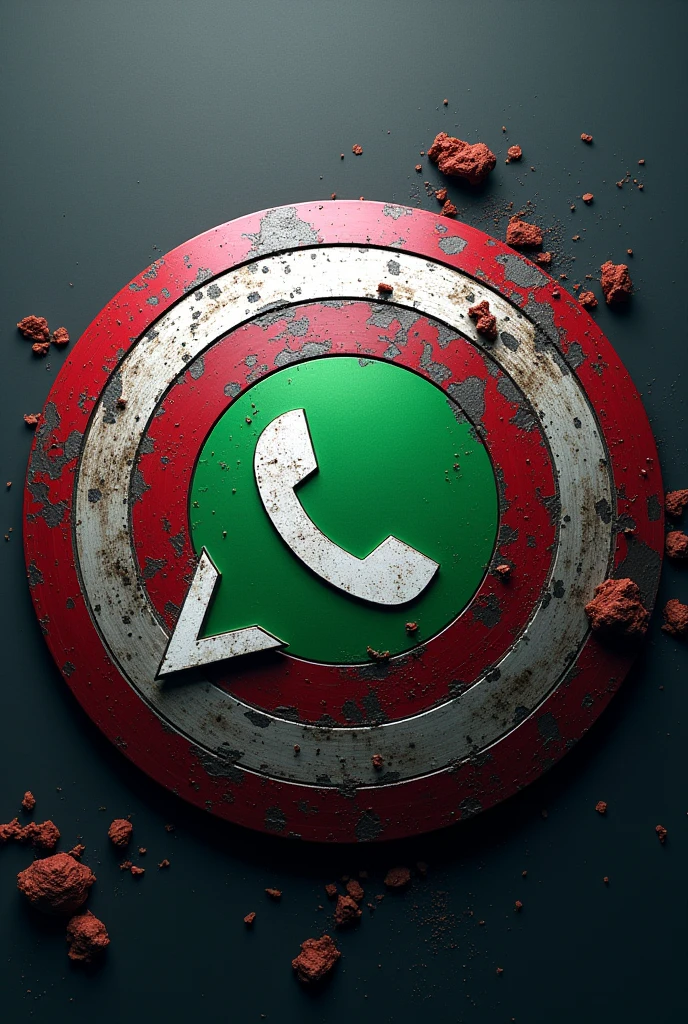 Make a WhatsApp logo with the Captain America theme