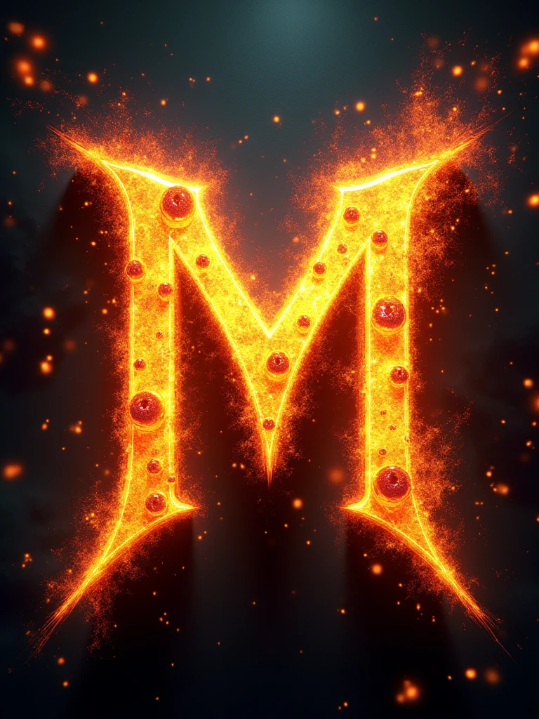 A logo written "TROPA M" in an epic font of fireworks and grooves, with 4 eyes on the tips