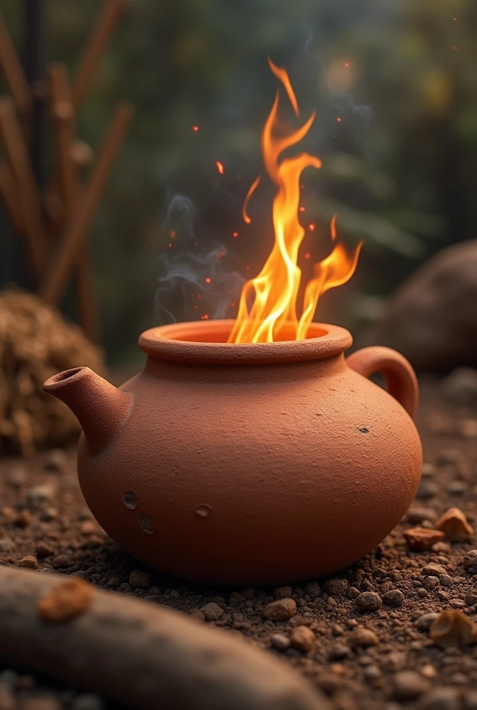 Water saver mitti ka aag me jalata hua