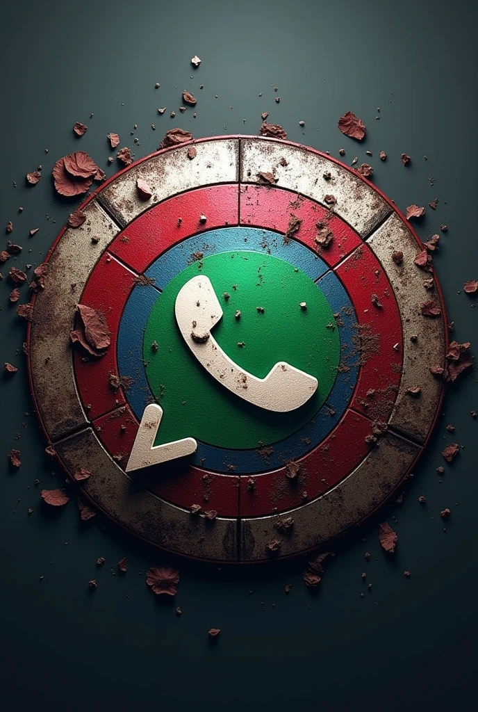 Make a WhatsApp logo with the Captain America theme 