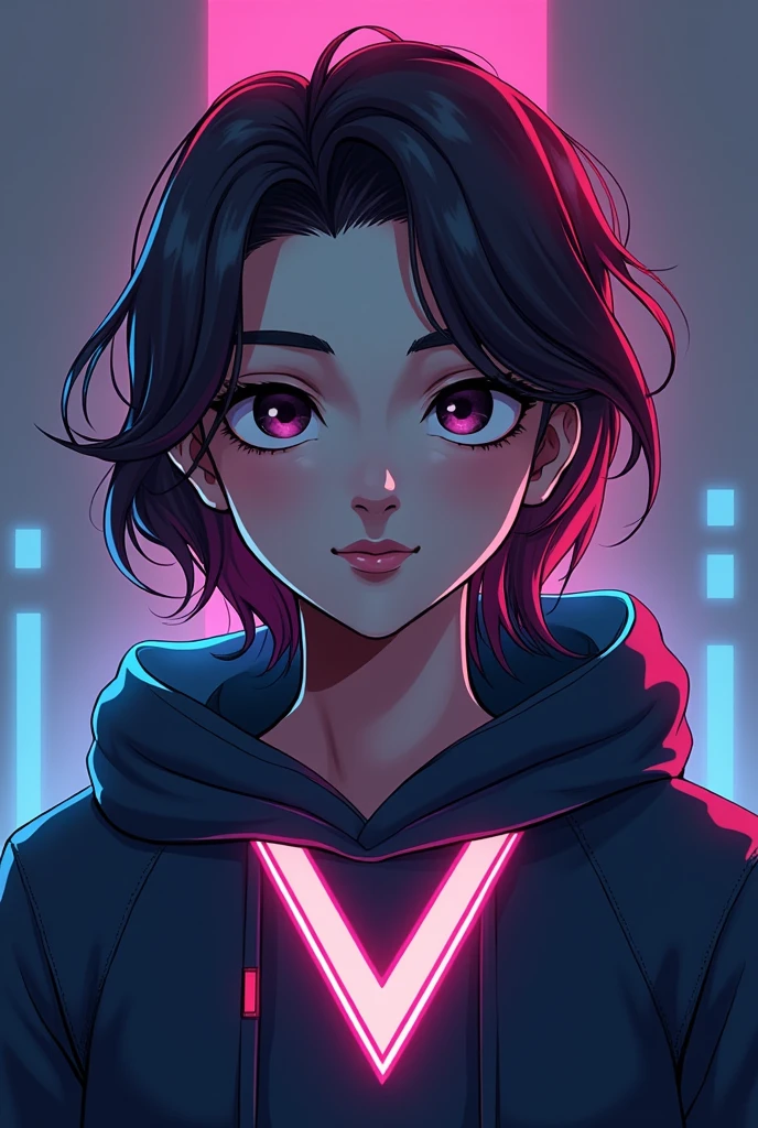 A gamer profile icon to put on discord and steam with the name vertice which is me with the letter V very evident