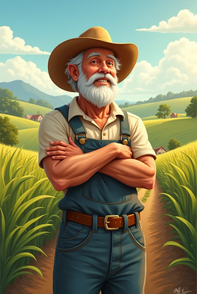 शेतकरी मायबाप generate logo with farming background