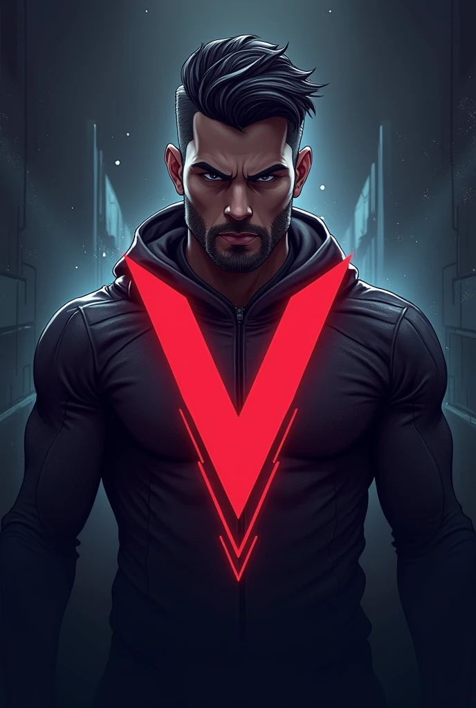 A gamer profile icon to put on discord and steam with the name vertice which is me with the letter V very evident and very masculine