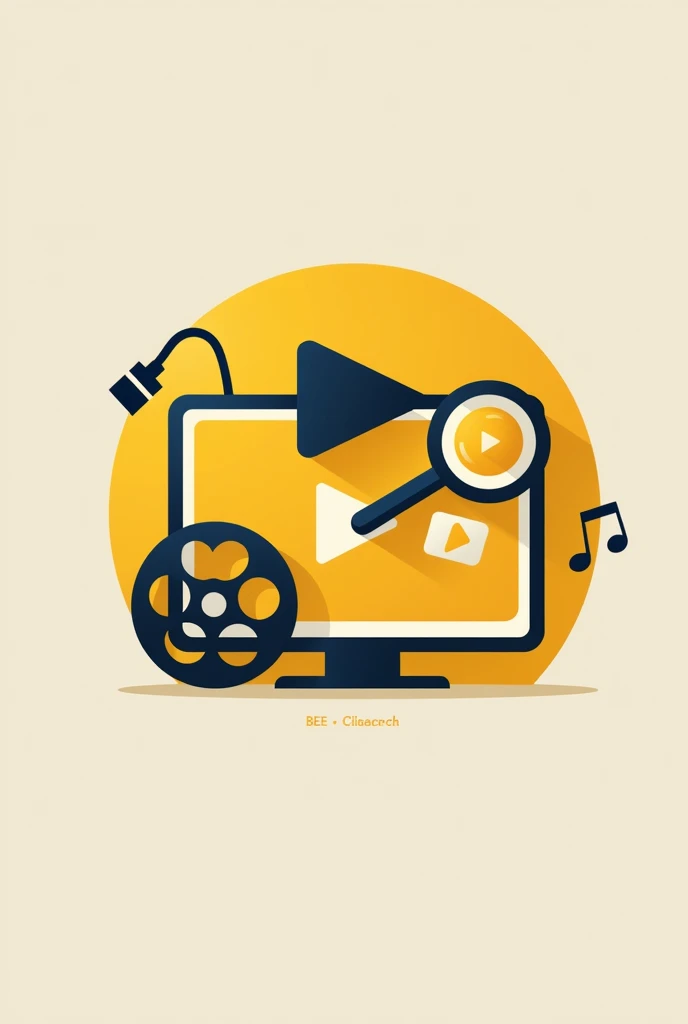 Design a unique and beautiful logo for a YouTube channel named 'About Documentary'. The logo should prominently feature the color yellow and incorporate elements related to documentaries, such as film reels, a magnifying glass, or a documentary-style camera. The design should be clean and modern, with a visually appealing and distinctive look that clearly conveys the theme of documentaries."