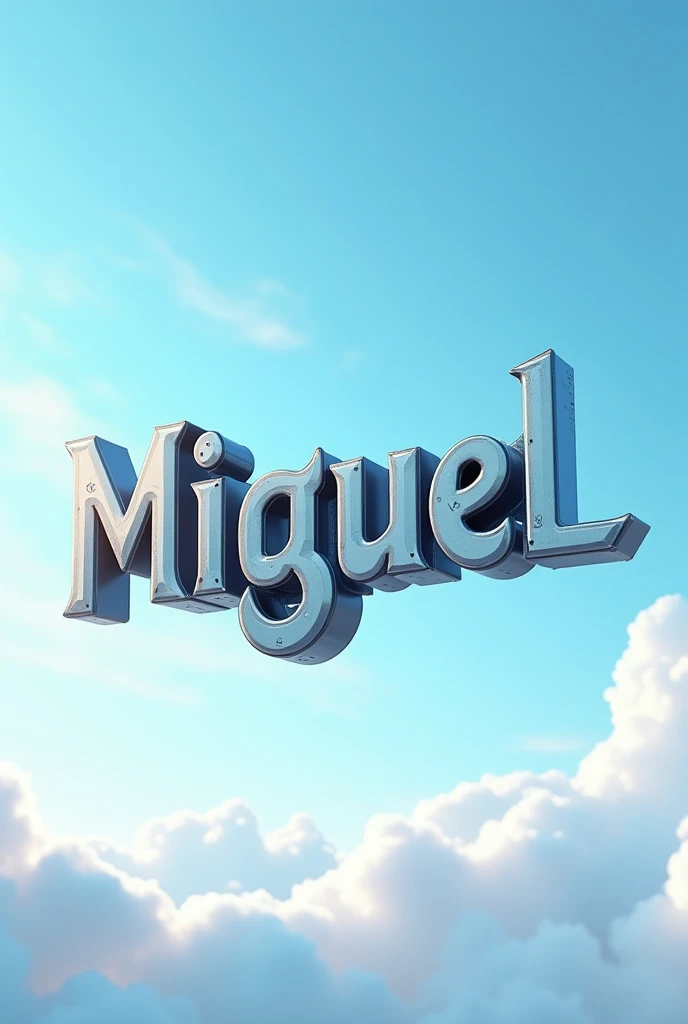 3D Name Miguel with Airplane Theme