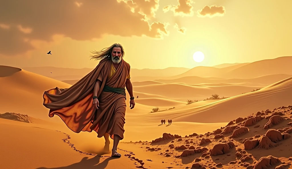 JOB FROM THE BIBLE WALKING THROUGH THE DESERT