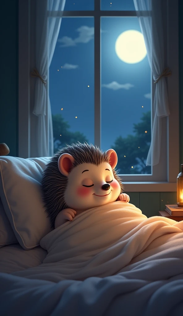 night、harry the hedgehog sleeps peacefully in his soft bed。The soft moonlight shines through the window、The room is silent..。harry&#39;S is毛布にくるまれていた.、With a smile of relief、Get a good night's sleep。

harry&#39;s&#39;s dream was a normal pleasant dream..。wide々Running around the steppe、Share tasty treats with friends、心温まる光景がwideがります。The moonlight illuminated harry&#39;Relaxed face.、that&#39;S is、I feel like I&#39;m surrounded by happiness even in my dreams.。nightは静かに流れ、harry was sleeping peacefully、surely、You&#39;ll know that tomorrow will be a wonderful day..。