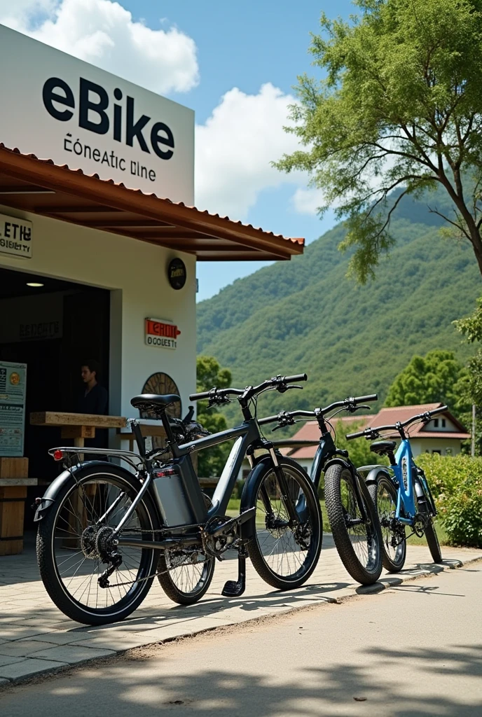 Electric bike rental service shop in Boquete Chiriqui Panama called ebike boquete