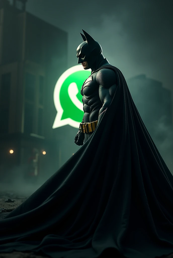 I need a png image of BATMAN AND THE WHATSAPP APPLICATION LOGO (A JUNCTION)