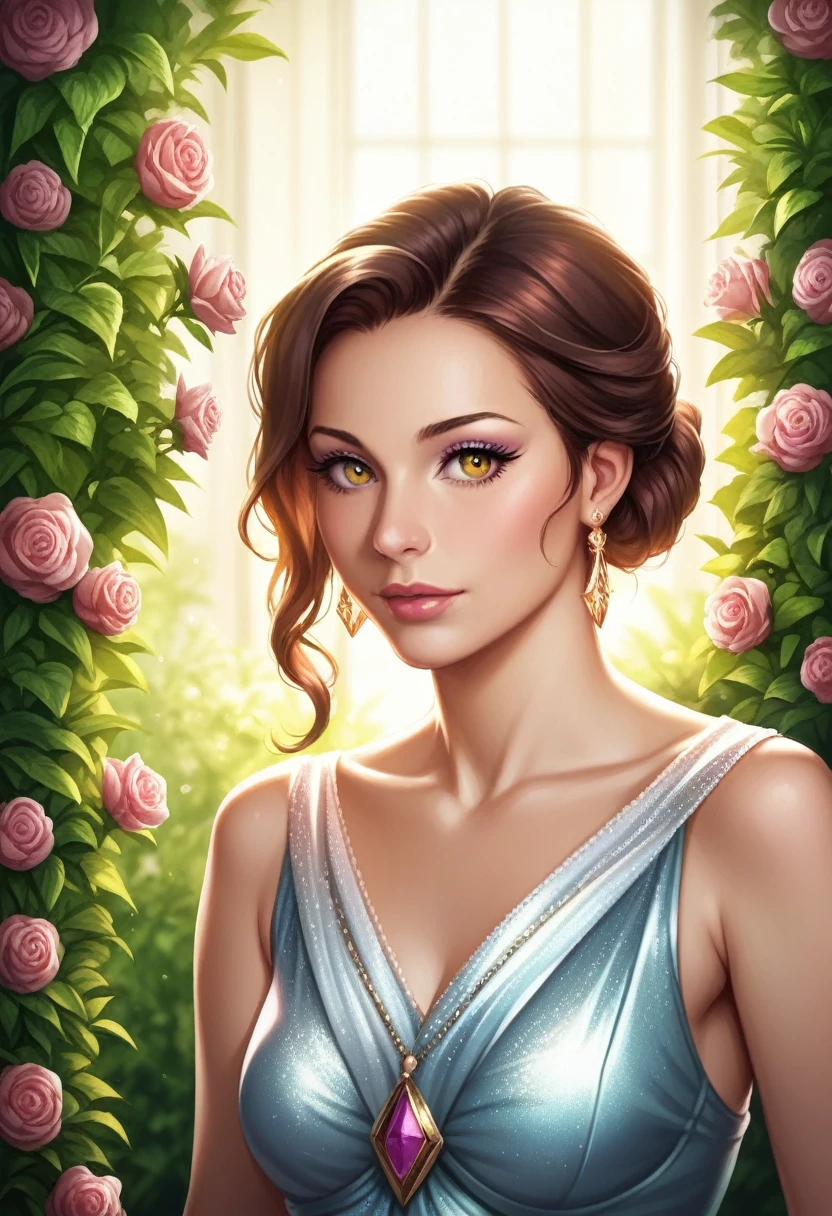 a woman with her daughter, beautiful detailed eyes, beautiful detailed lips, extremely detailed eyes and face, long eyelashes, elegant dress, mother and daughter, warm lighting, soft colors, photorealistic, 8k, highly detailed, masterpiece, vibrant colors, realistic skin texture, intricate details, cinematic lighting, dramatic shadows, beautiful garden background, flowers, lush greenery