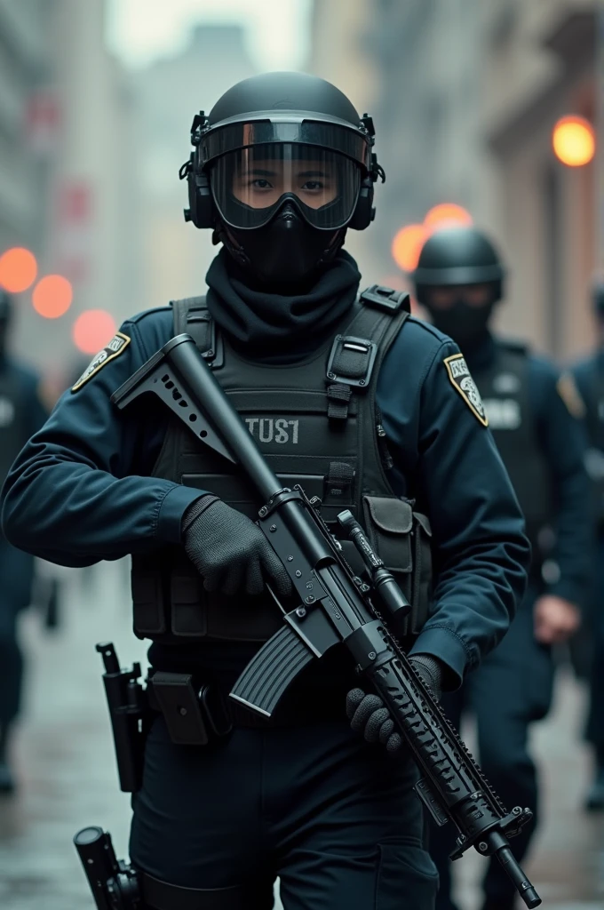 Create an image where the following article is reflected:

A comprehensive assessment of the production and distribution of incapacitating non-lethal weapons will be conducted, with the aim of minimising the risk of causing injury to persons not involved in the incidents. besides, Strict controls will be established on the use of these weapons to ensure their correct application..