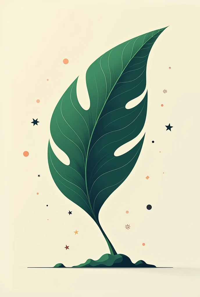 Make me a stylized leaf to draw