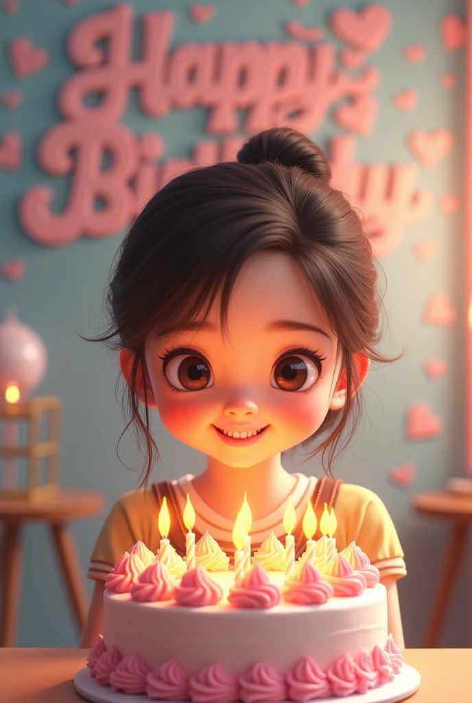 ((best quality)), ((masterpiece)), (detailed), perfect face
Cute pretty good girl happy birthday Infront of cake into the HAPPY BIRTHDAY TASIN.background text her name HAPPY BIRTHDAY TASIN