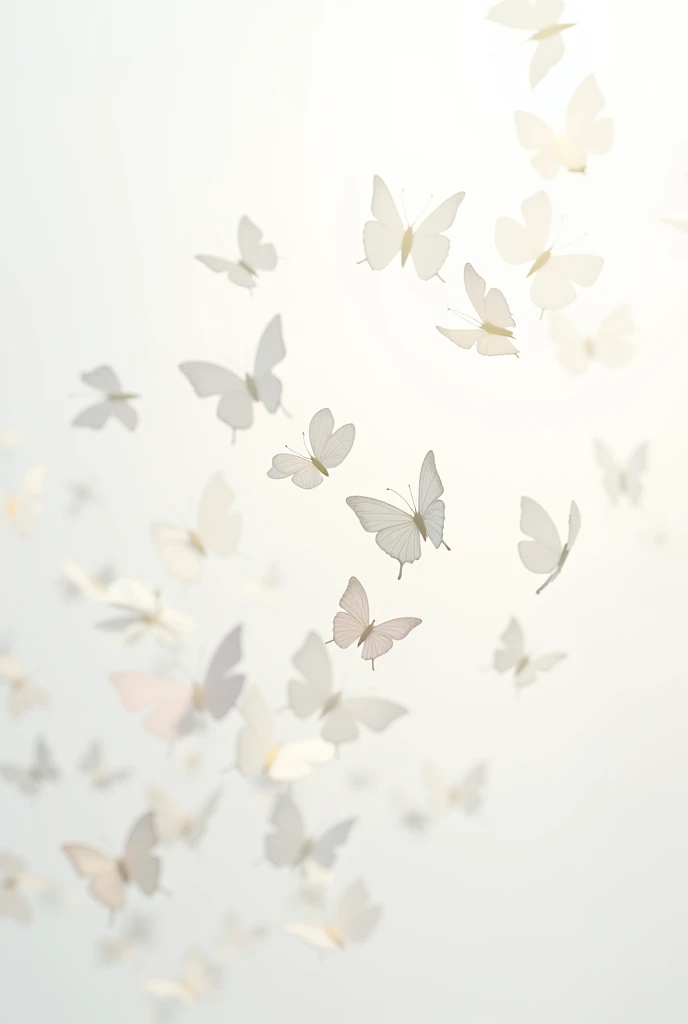 [most beautiful illustration possible,stunning,flawless quality,ultra-detailed CG modeling,White butterflies:(white butterflies:1.5)]