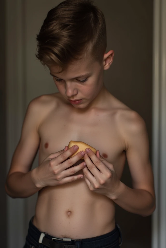 Boy putting penis in