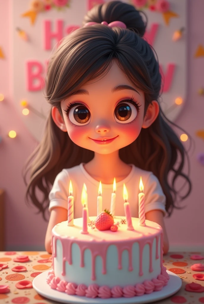 ((best quality)), ((masterpiece)), (detailed), perfect face
Cute pretty good girl happy birthday Infront of cake into the HAPPY BIRTHDAY TASIN.background text her name HAPPY BIRTHDAY TASIN