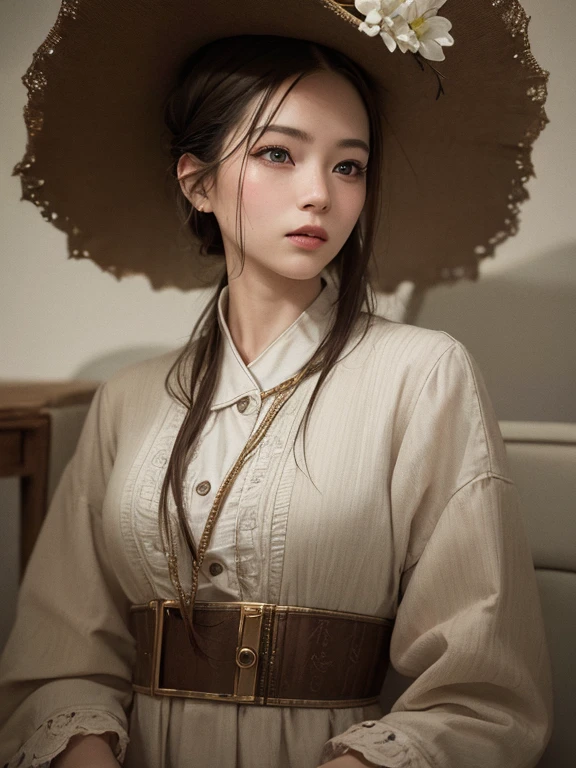 (Highest quality、8k、32K、masterpiece)、(RAW Photos)、(Realisticな)、(High resolution)、Very detailedな、Very beautiful face and eyes、one person&#39;s、Round and small face、Delicate body、(close、Highest quality、Rich skin detail、Highest quality、8k)、Very detailed、(Realistic、Realistic:1.37)、Vibrant colors、(((Laughter)))、(((Blonde)))、(((Touch your chest with your right hand)))、(((smile)))、(((Bust Shot)))、(((White Background)))、((Medium Hair))、(((Pure white wall background)))、(((blonde)))、(((She is wearing a yukata with a pop design..)))、(((Brown and light blue yukata)))、(((Pure white wall background)))、
