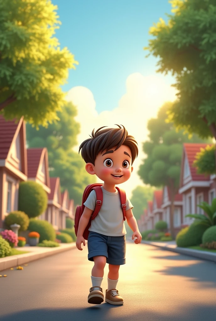 Boy going to school 