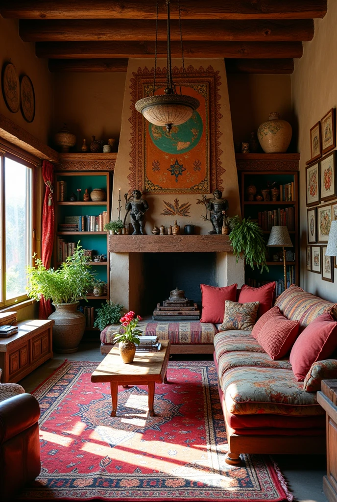 Living room of an adventurer been and lived with the natives of the Americas, Africa, India, china, Australia, 90s
