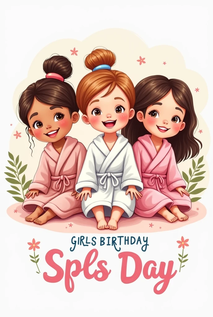 logo spa day girls birthday