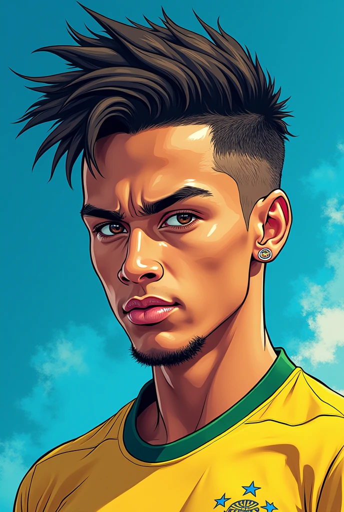 Neymar anime blue look style