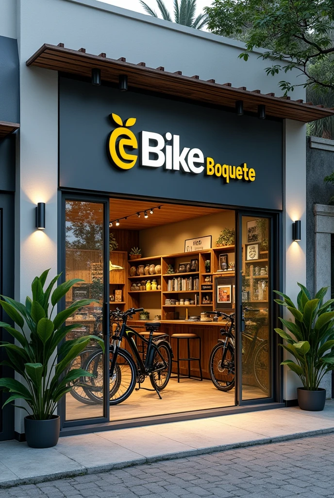 Several images of an electric bicycle rental service store with the name ebike boquete located in Boquete Panama