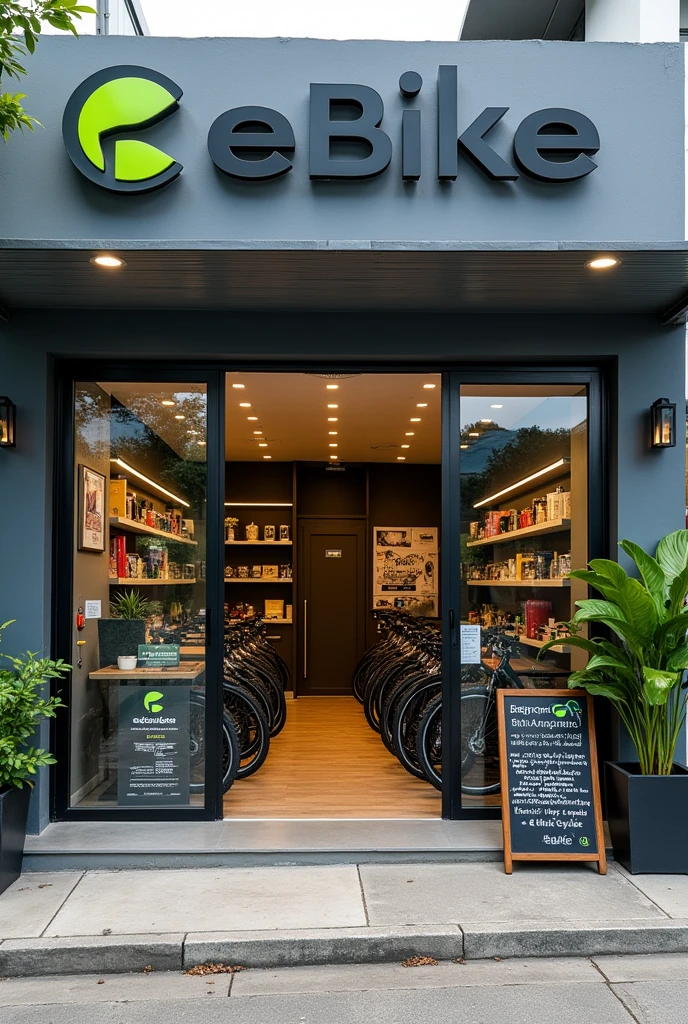 Several images of an electric bicycle rental service store with the name ebike boquete located in Boquete Panama