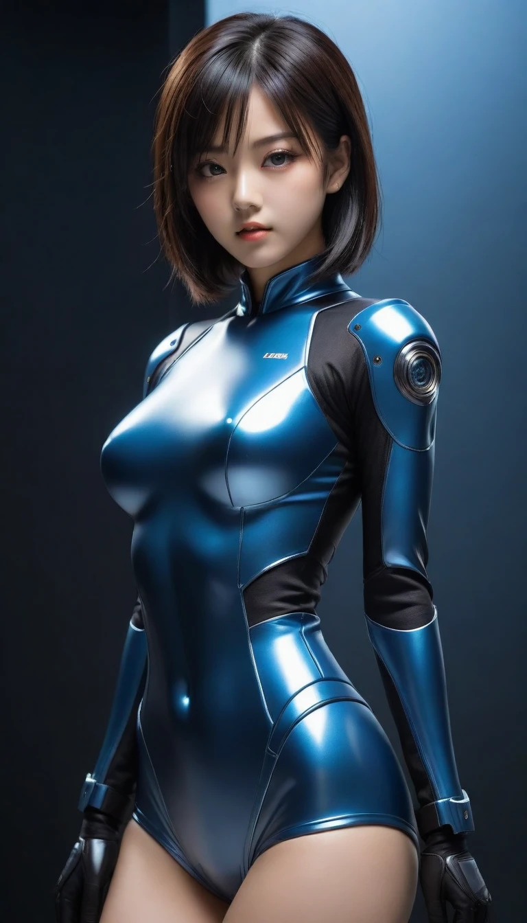 8k, Ultra-high resolution, Highest quality, masterpiece, Rule of thirds photograph,surreal, photograph, 1 Girl,ld:1.3), pretty girl, Cute face, Beautiful eyes in every detail, Detailed,masterpiece,One Girl:1.2, Japan Female Announcer,whole body,from above,furious,Black Hair,Bob with bangs,Cyber city in sci-fi world,((Ride the fighting machine)), (((Combat suit of the future))), Shiny garments, skinny、Girl alone,Beautiful leg line beauty,Realistic Skin, Perfect and beautiful face ,Perfect and cute face, Skin with attention to detail, Perfect limbs、Narrow waist、Thin legs),Looking at the audience、beauty,Long neck、(((Ideal body type))),A cup small breasts :2,Portraiture:2,Perfect Anatomy,Vividly detailed,detailed,surreal,Light and shadow,darkness