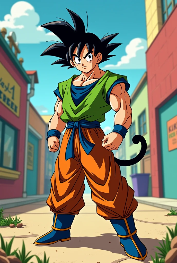 Goku vestido de Shaggy