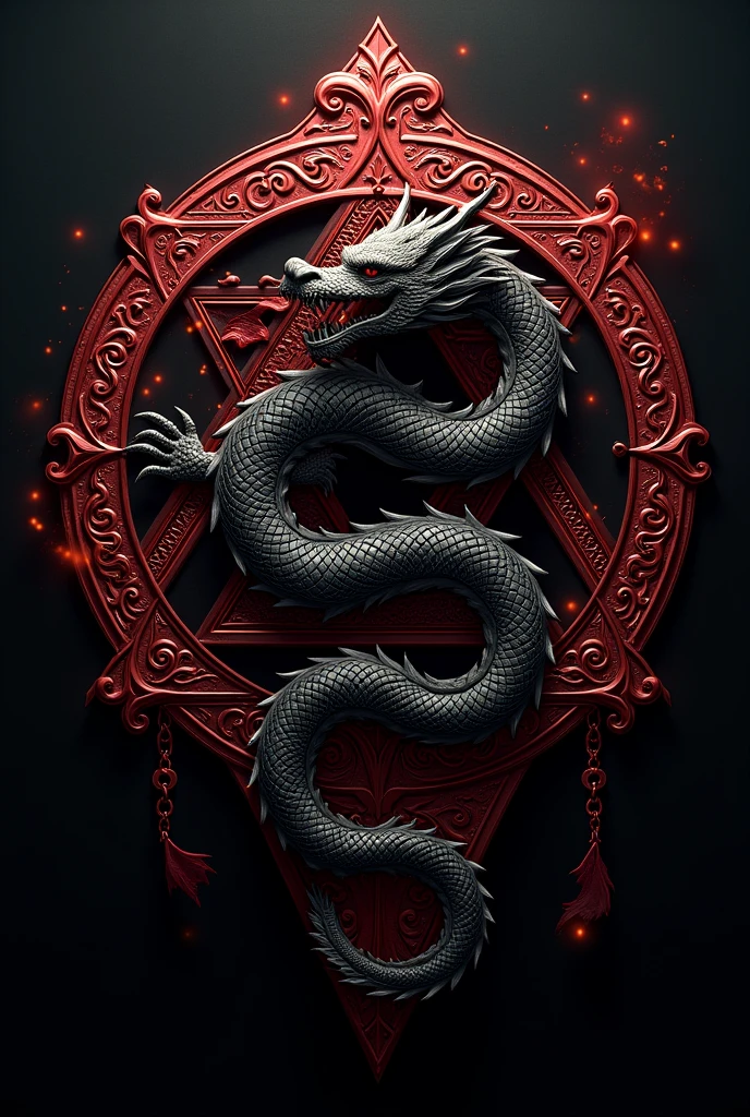 Guild emblem with theme about the Triad mafia and dragon decorations do not put human images