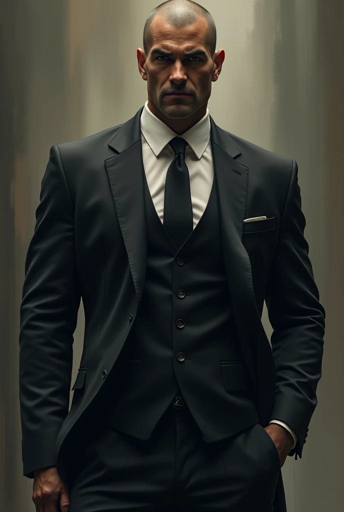 man in suit, mellow, Cao Cao, piercing look, strong arms, bonitas