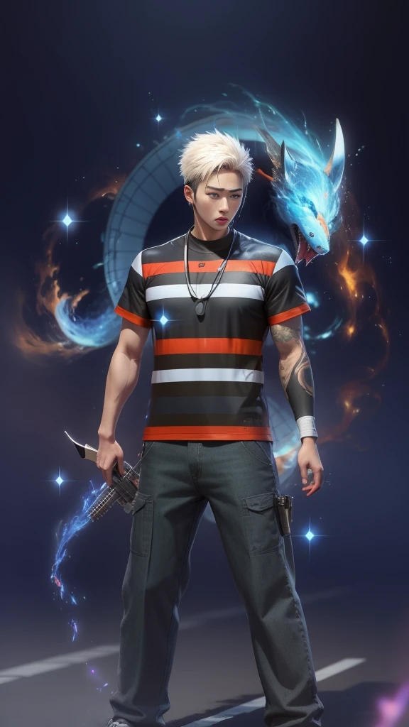 Anime, realistic, 1 person, guy, Korea,