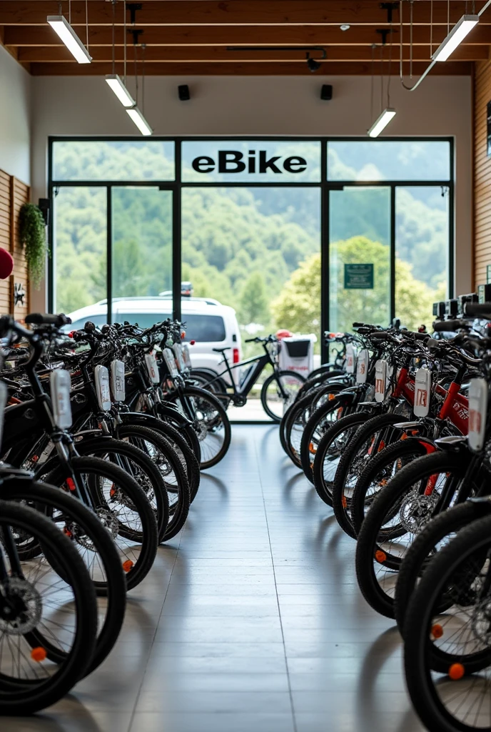 Tour of an electric bike rental service store with the name ebike boquete located in Boquete Panama
