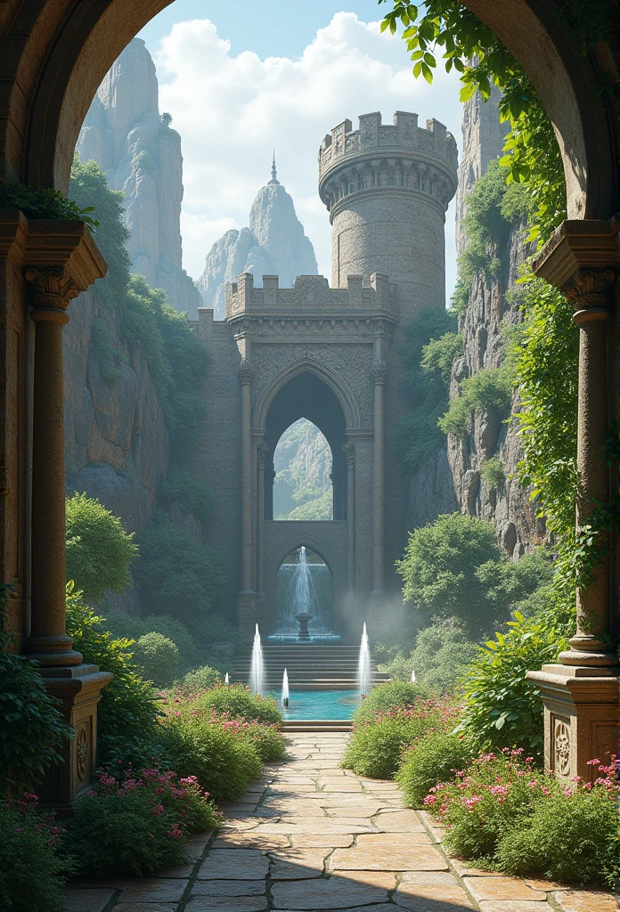 Inner castle landscape