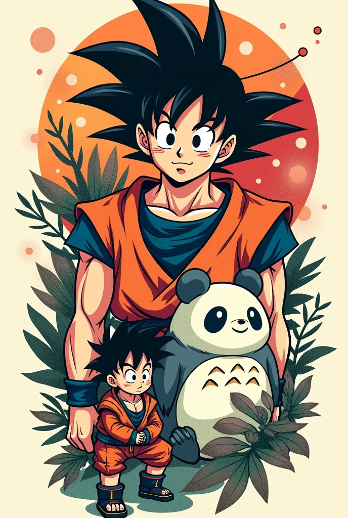 Create a Naruto Charm Anklet Tattoo Decal, Goku, Totoro and panda.