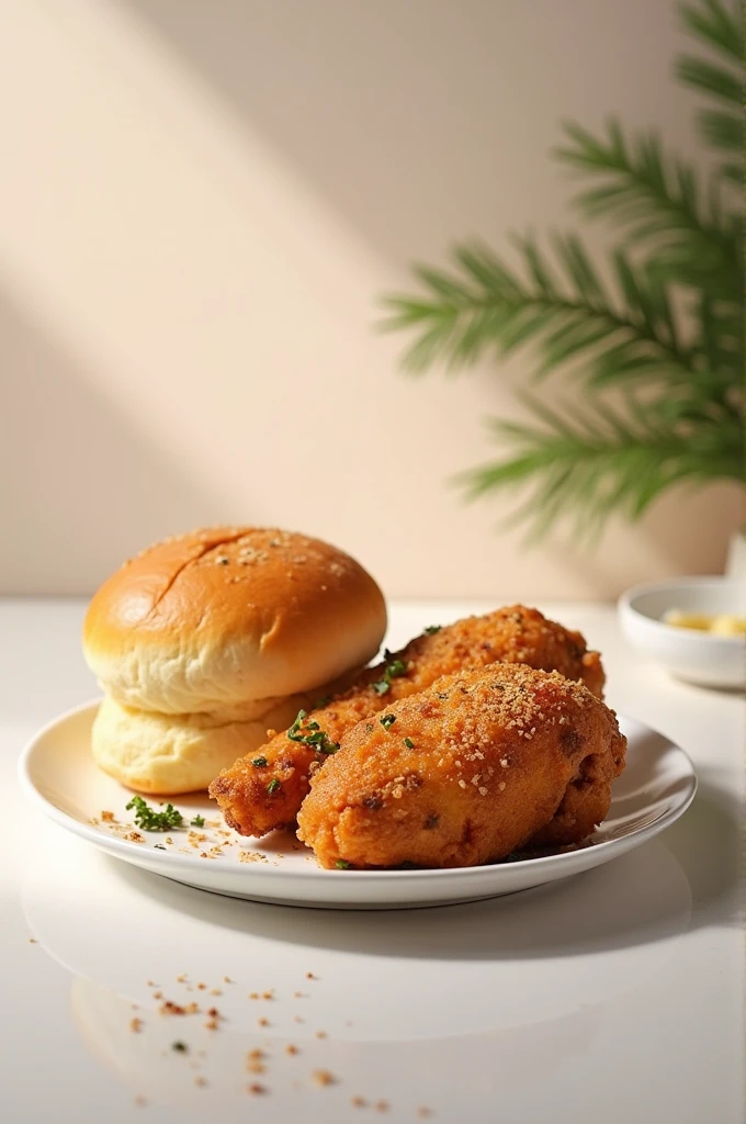 Chicken with roll