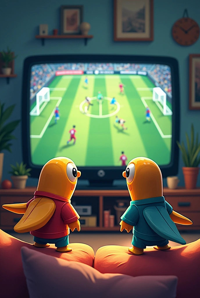 Deux avions qui regardent un match de foot à la télé